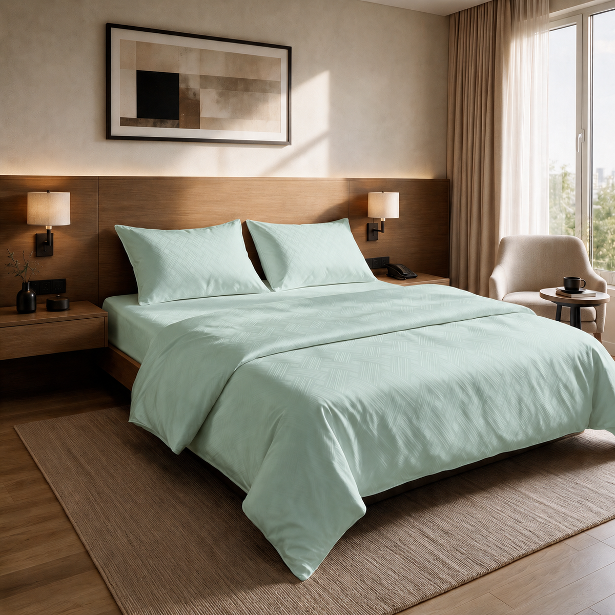 Jacquard 130 GSM Tencel Fitted