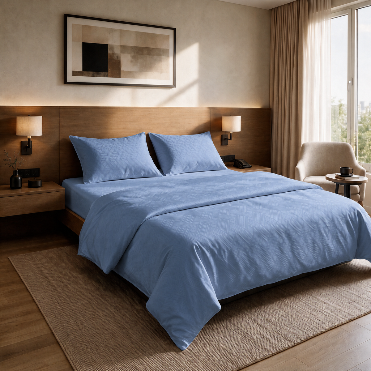 Jacquard 130 GSM Tencel Fitted