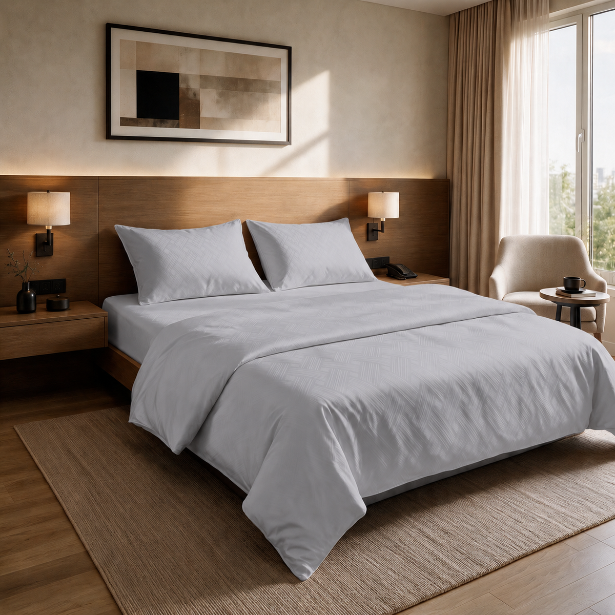 Jacquard 130 GSM Tencel Fitted
