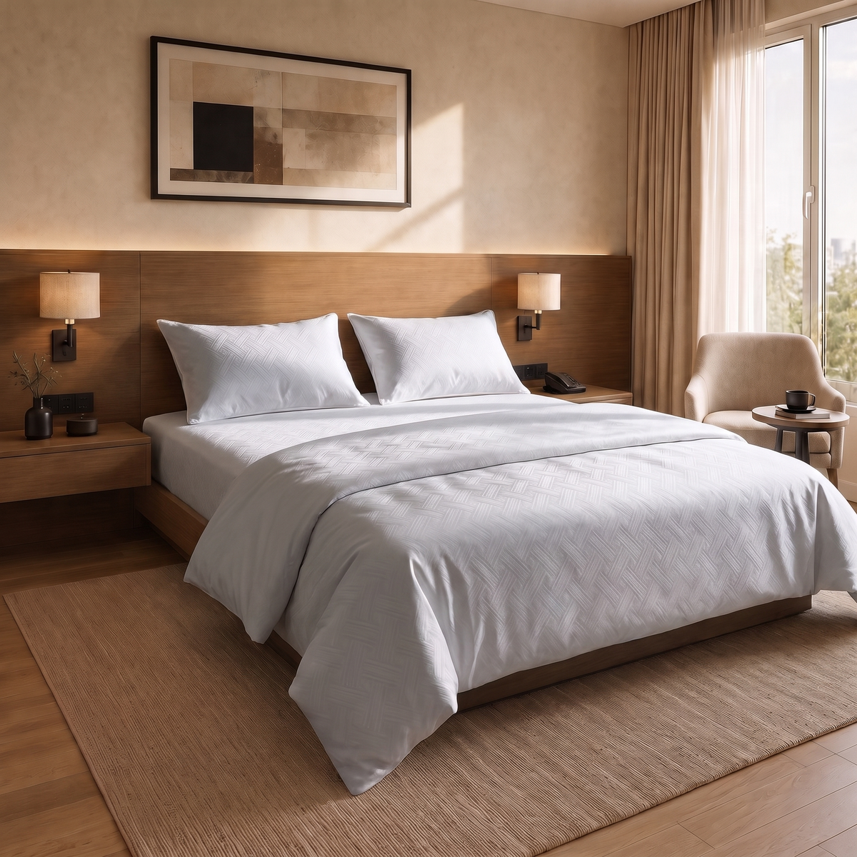 Jacquard 130 GSM Tencel Fitted